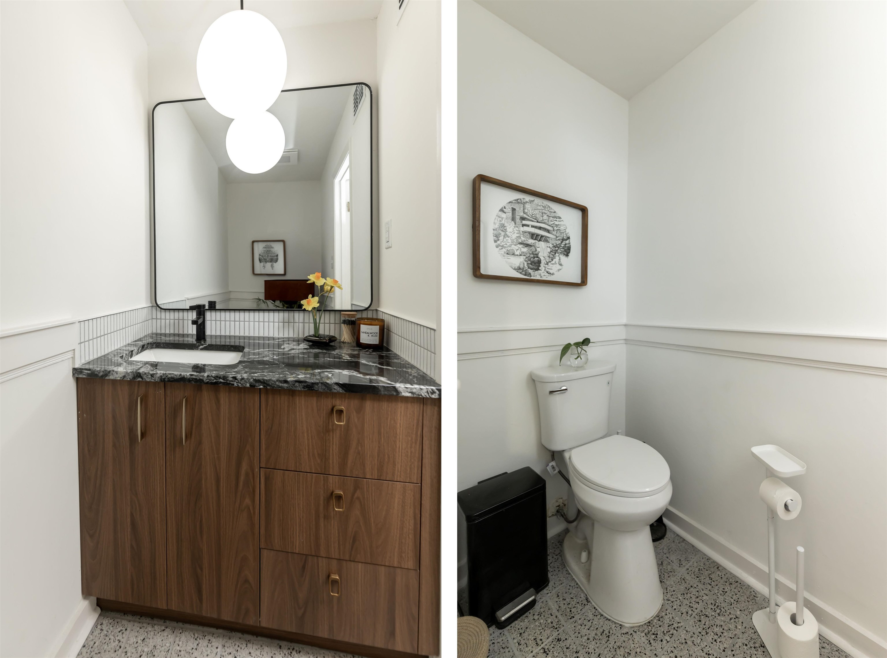 8461 Rothchild Road, Unit 37 Germantown, TN 38139 - Photo 19 of 28 Half bathroom with vanity and dark speckled floor