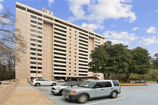 a car parked in front of a building