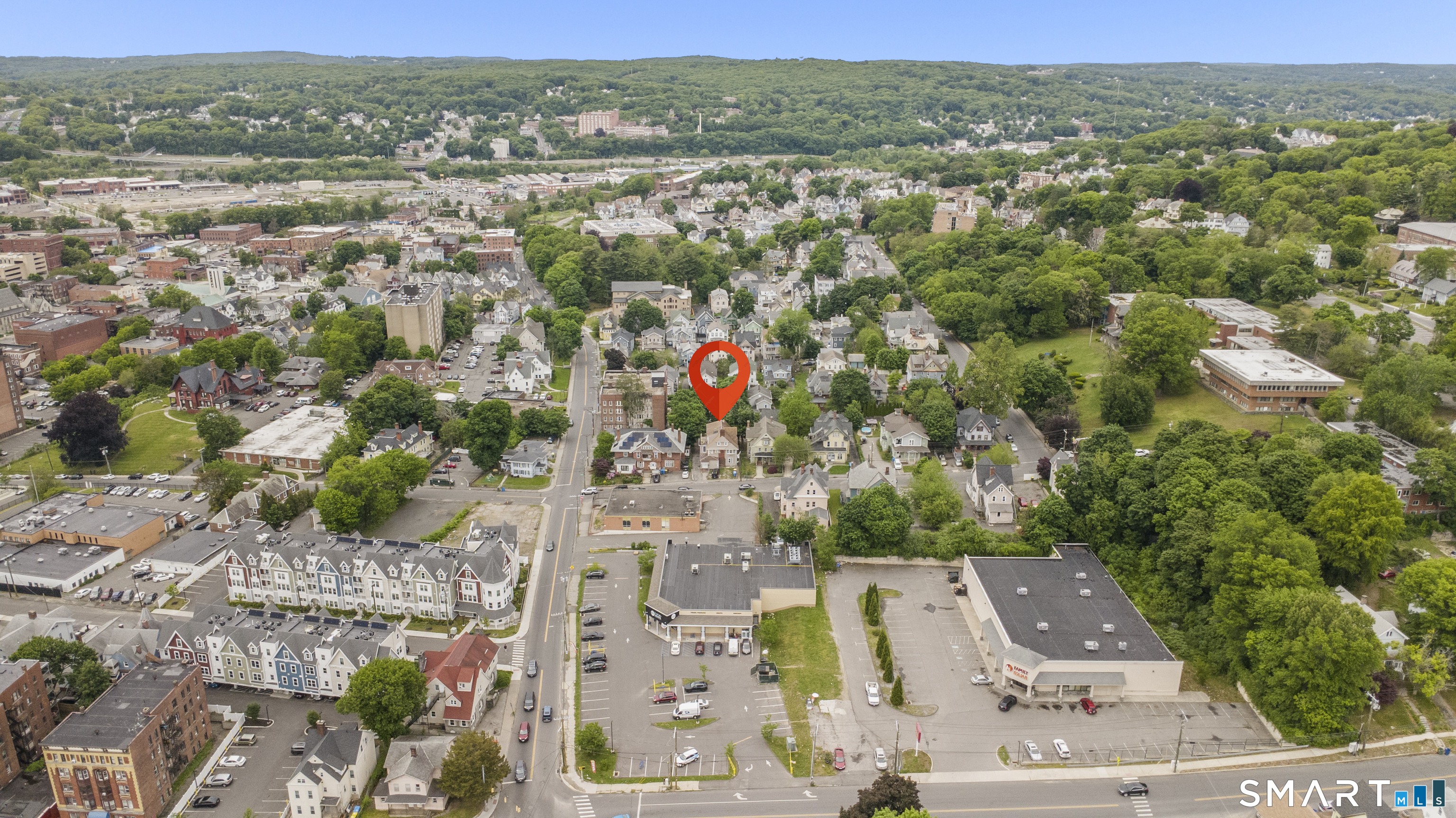 135 Prospect Street Waterbury, CT 06710 - Photo 18 of 19 an aerial view of residential houses with outdoor space and trees