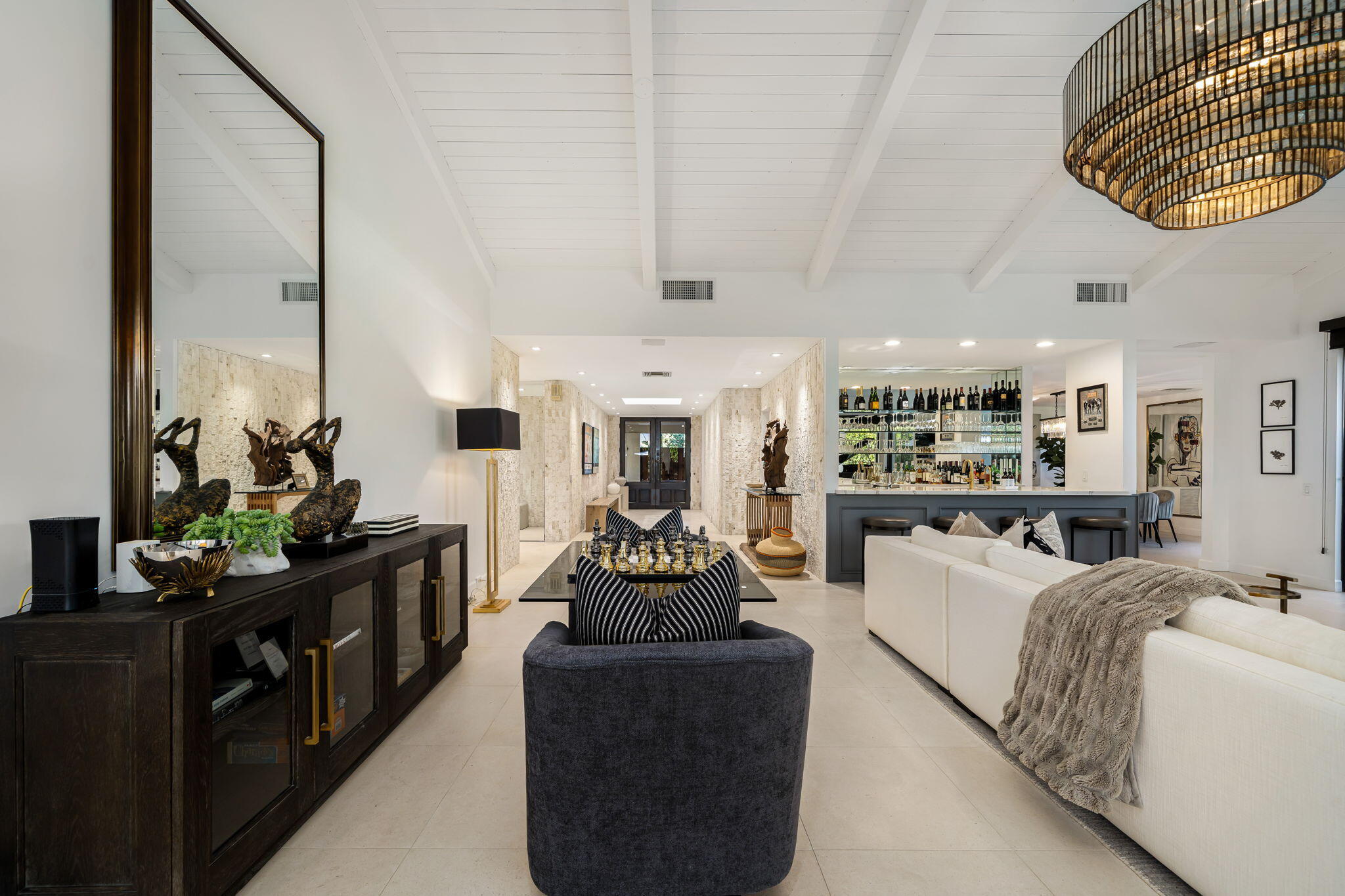 6 Exeter Court Rancho Mirage, CA 92270 - Photo 13 of 54 a living room with furniture wooden floor and a large window