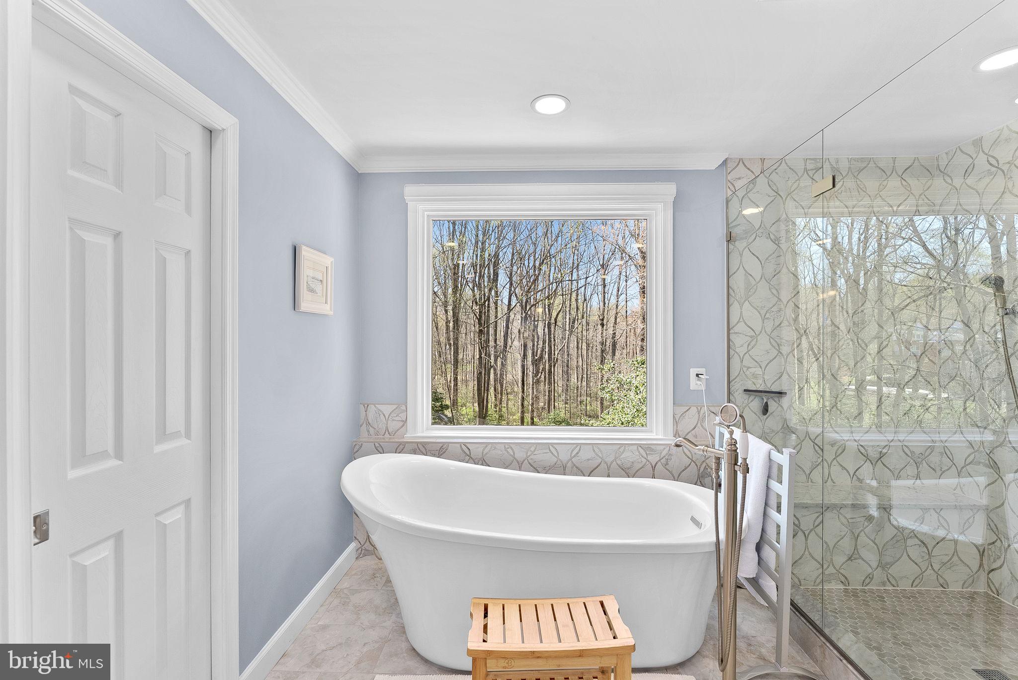 2804 Bree Hill Road Oakton, VA 22124 - Photo 26 of 46 a white bath tub sitting in a bathroom next to a window