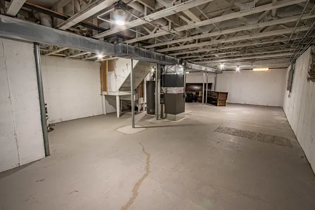 a view of a balcony with wooden floor