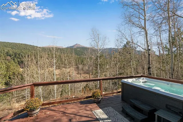 a view of balcony with furniture
