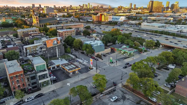 a building view with a outdoor space