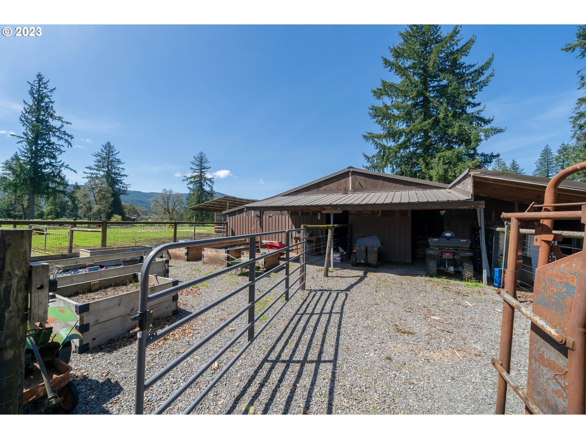 40766 North Mowitch Lyons, OR 97358 - Photo 23 of 31 a view of outdoor space yard deck patio and outdoor kitchen