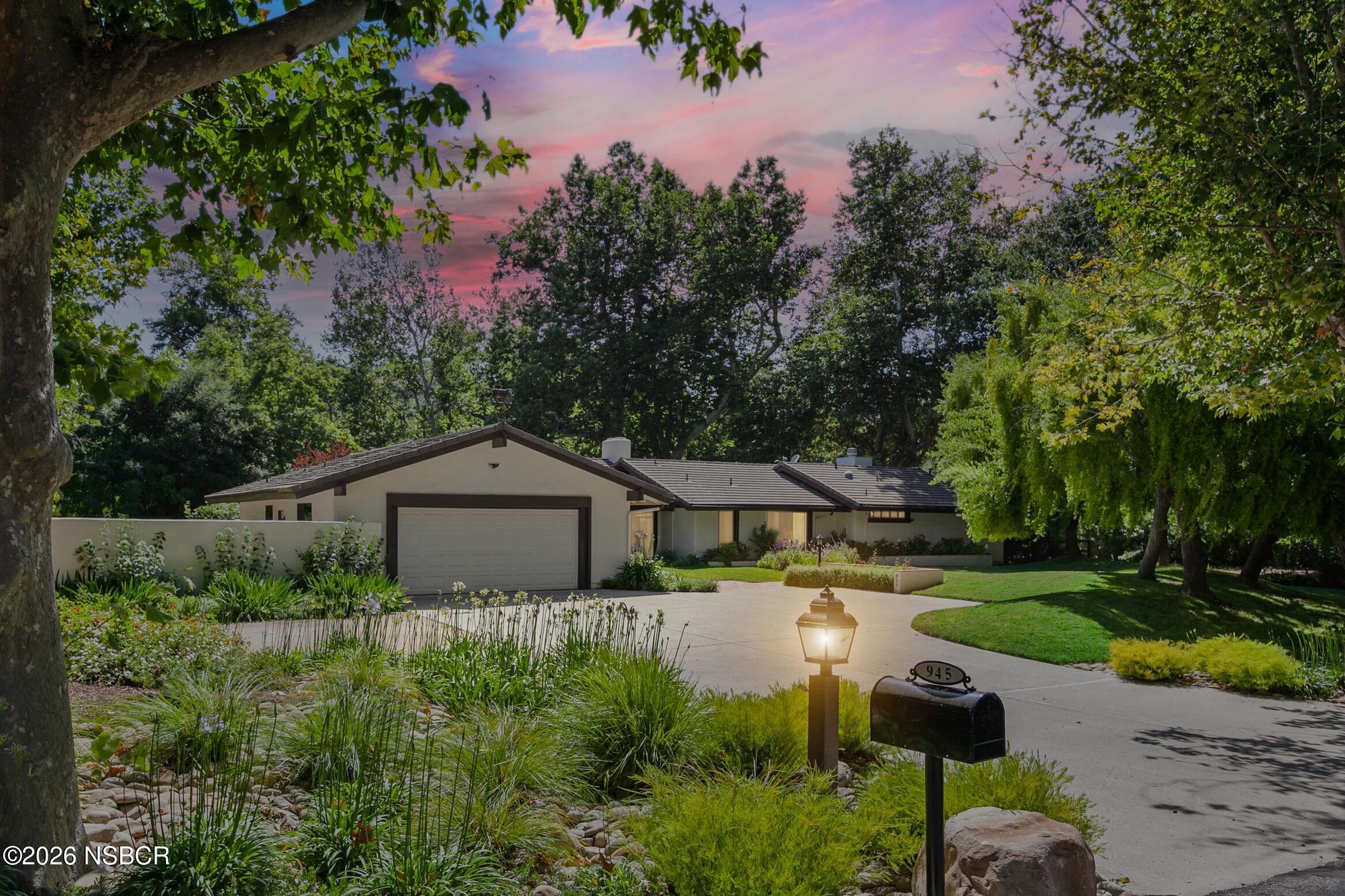 945 Rancho Alisal Drive Solvang, CA 93463 - Photo 27 of 28 Front Exterior Twilight