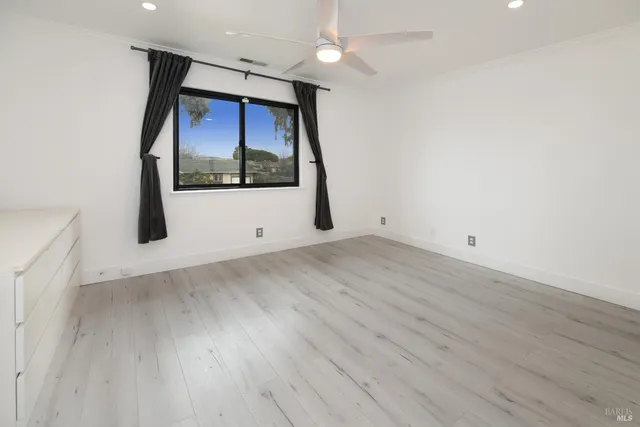 an empty room with window