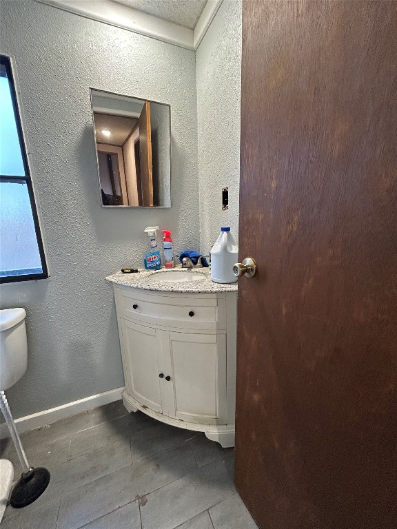 310 E Road Granbury, TX 76049 - Photo 17 of 22 a bathroom with a sink vanity mirror and toilet
