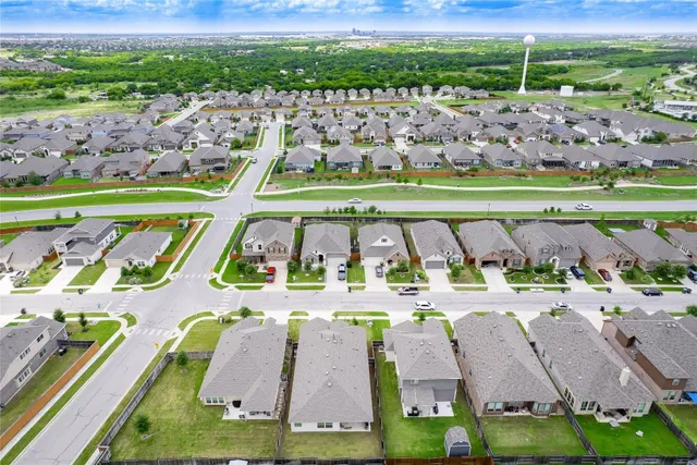 an aerial view of a city