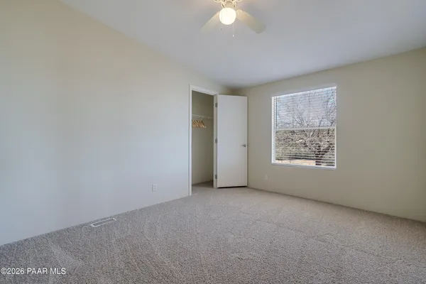 an empty room with a window