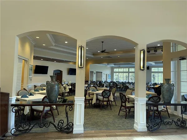 a living room with lots of furniture