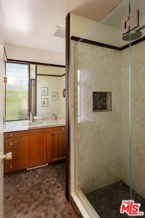 1617 Pleasant Way Pasadena, CA 91105 - Photo 13 of 19 a bathroom with a shower and a sink