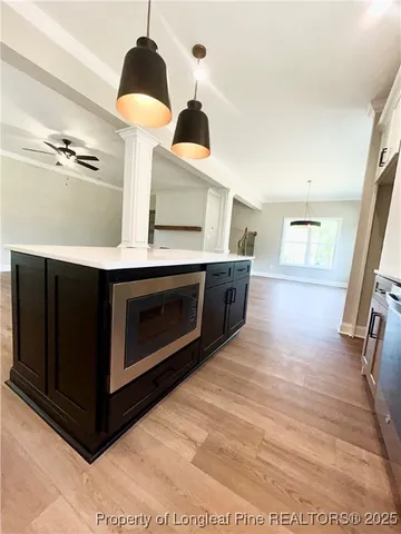 a view of a livingroom with a flat screen tv