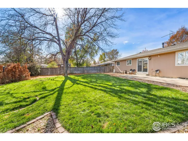 an aerial view of houses with outdoor space
