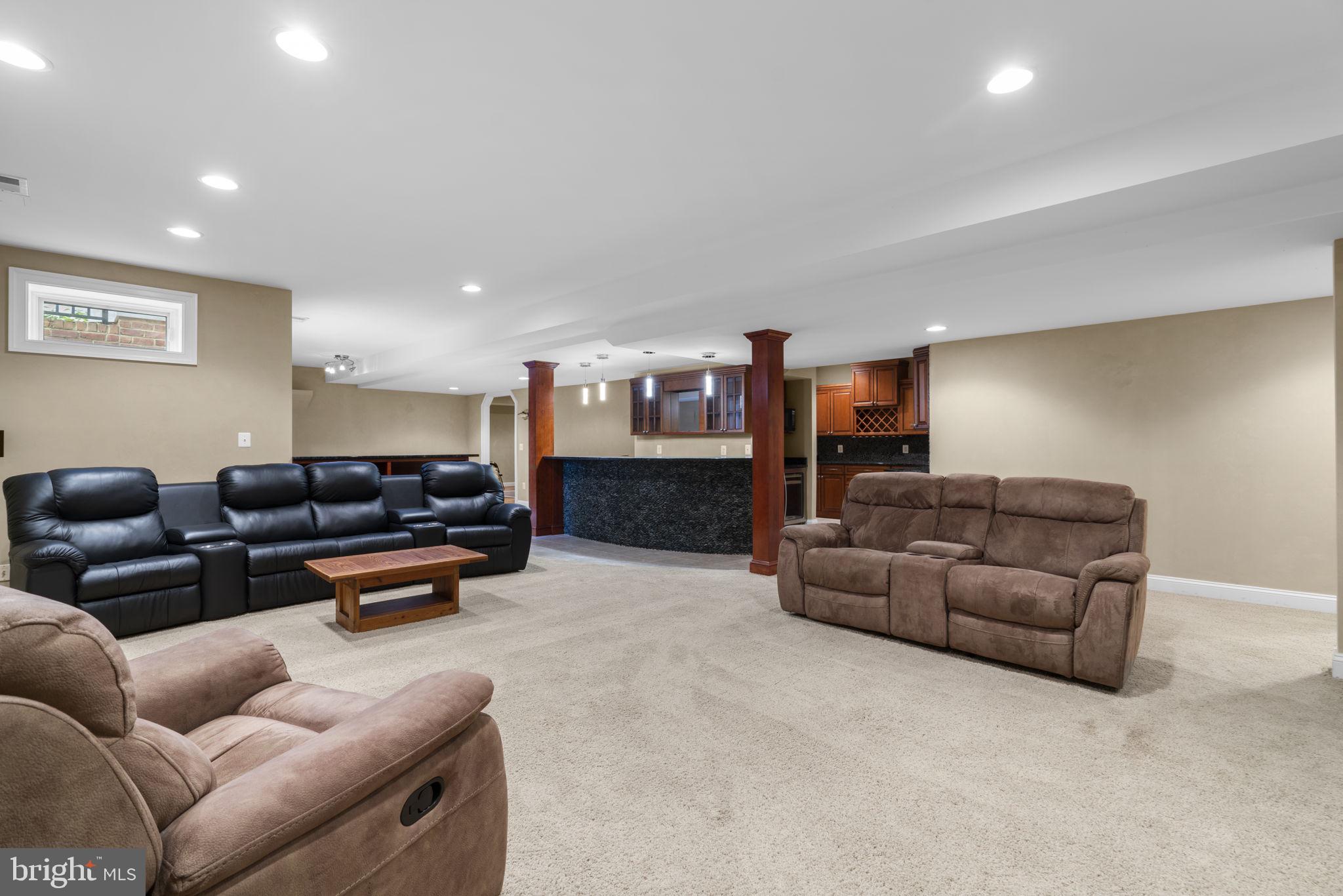 370 Eagle Hill Road Pasadena, MD 21122 - Photo 73 of 118 Lower Level Rec Room | Wet Bar Area