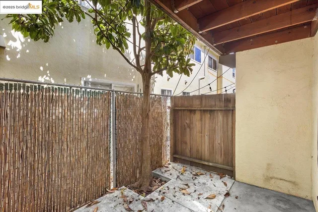 a view of wooden wall