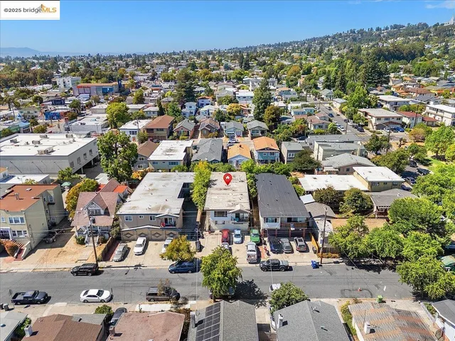 an aerial view of a city