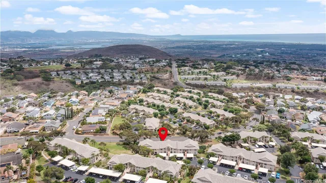 a view of city and mountain