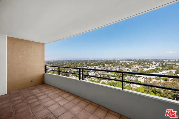 a view of balcony with city view