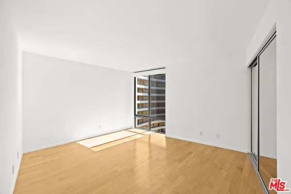 an empty room with a natural light