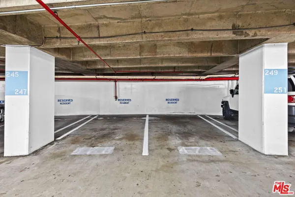 a view of a garage