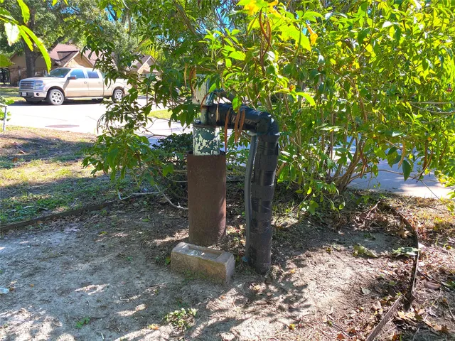 a view of a swimming pool with an outdoor space