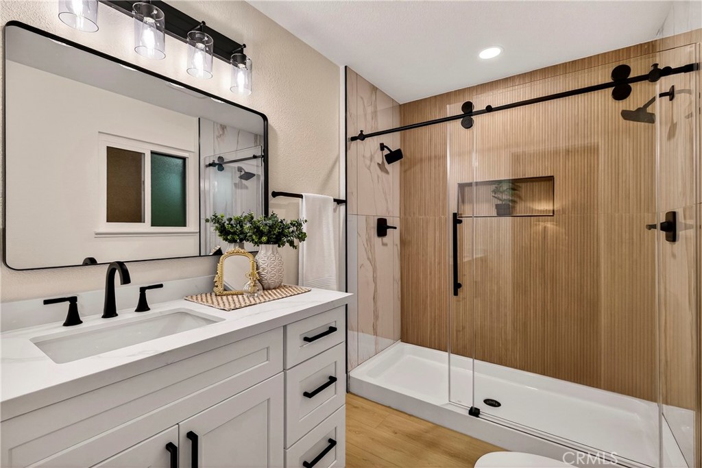 1623 Diamond Chico, CA 95928 - Photo 22 of 51 a bathroom with a shower sink and mirror