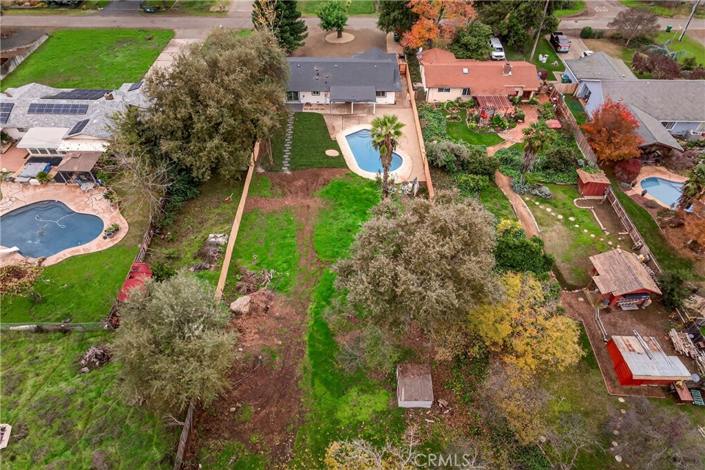 1623 Diamond Chico, CA 95928 - Photo 49 of 51 an aerial view of residential house with outdoor space and swimming pool