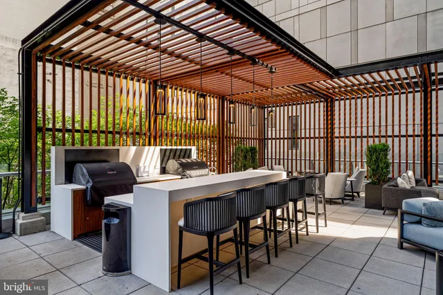 a outdoor living space with furniture