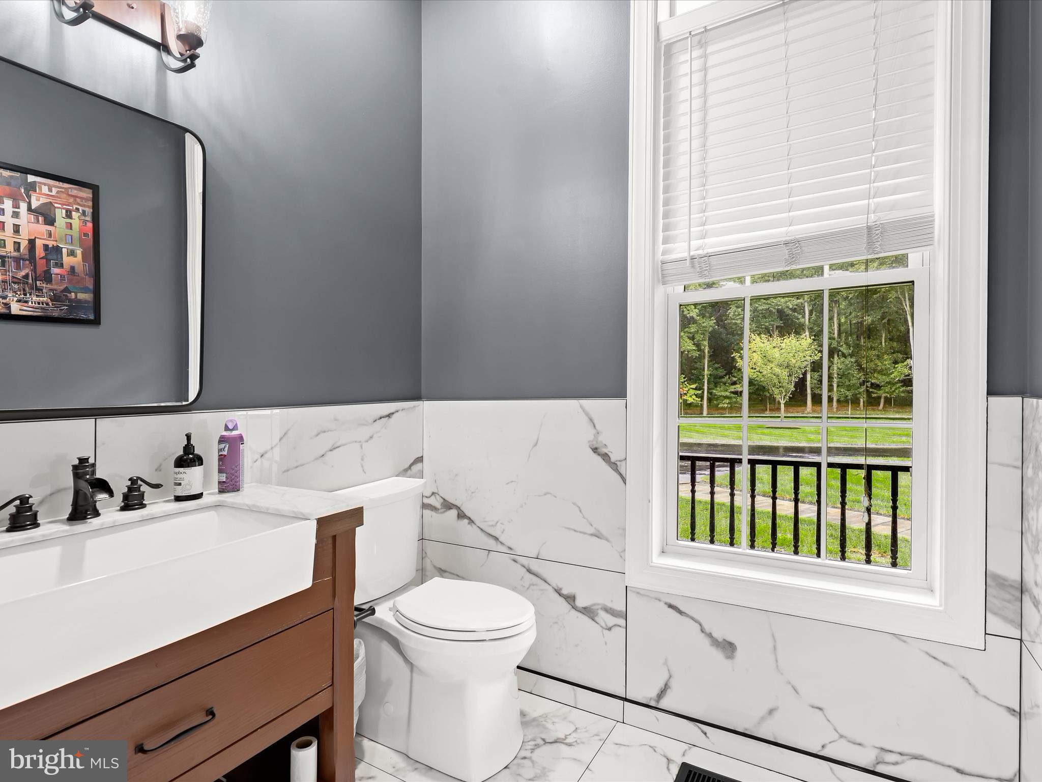 1315 South Seneca Road Middle River, MD 21220 - Photo 24 of 127 a bathroom with a sink a toilet and a mirror