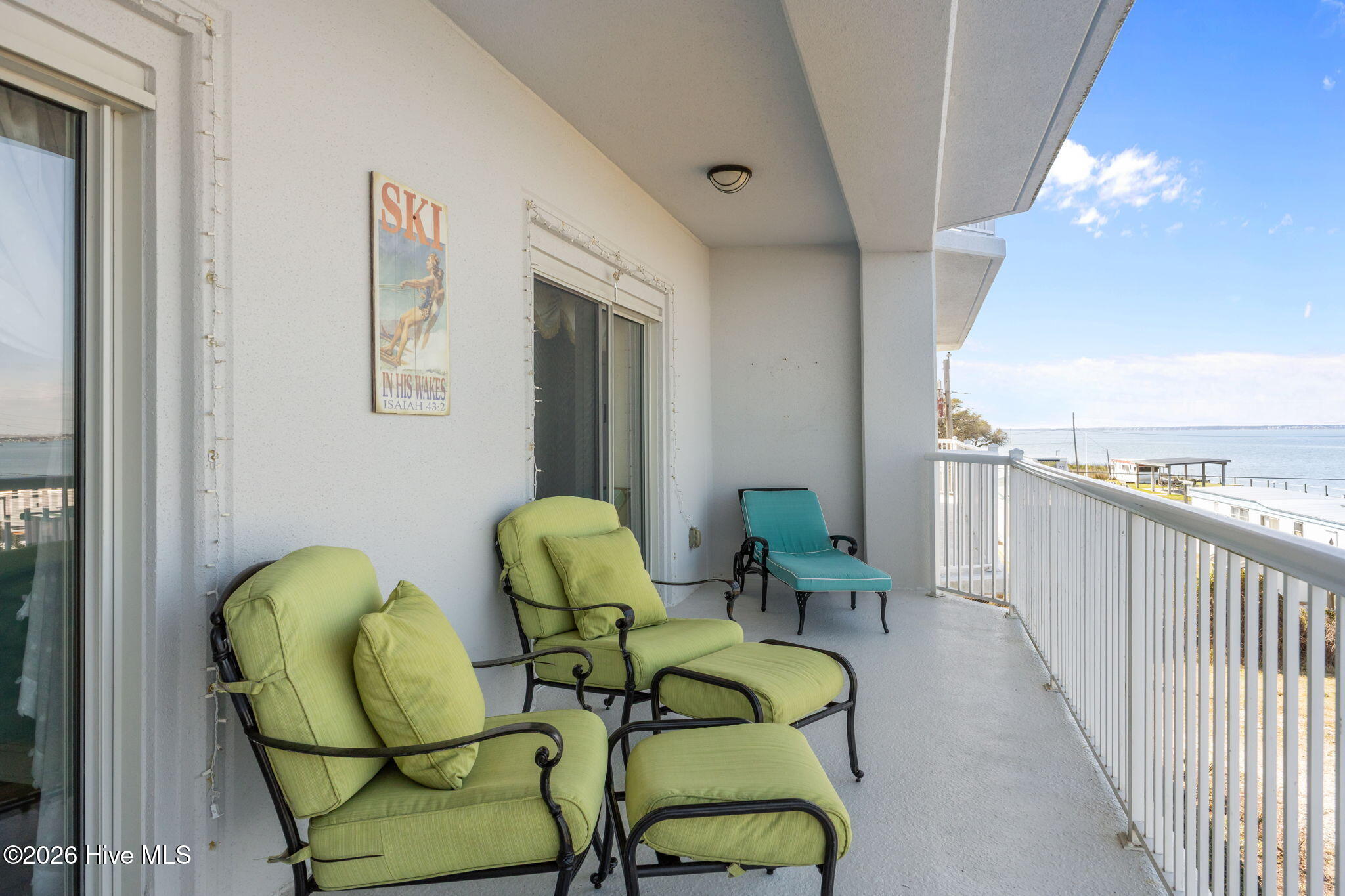 1550 Salter Path Road, Unit 102 Indian Beach, NC 28512 - Photo 10 of 89 Back Balcony with Sound Views