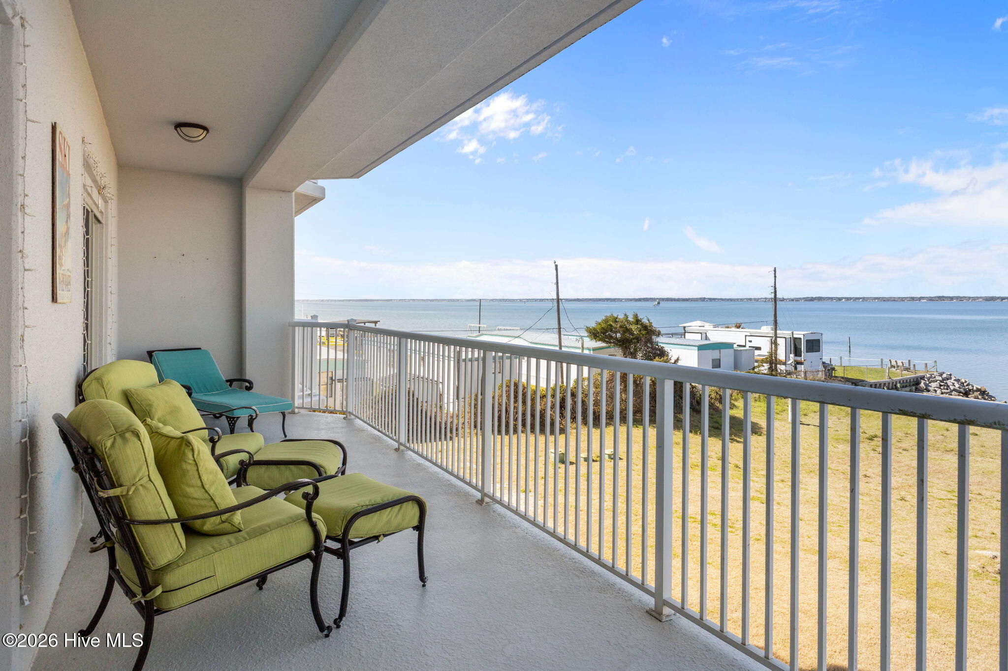1550 Salter Path Road, Unit 102 Indian Beach, NC 28512 - Photo 11 of 88 Back Balcony with Sound Views