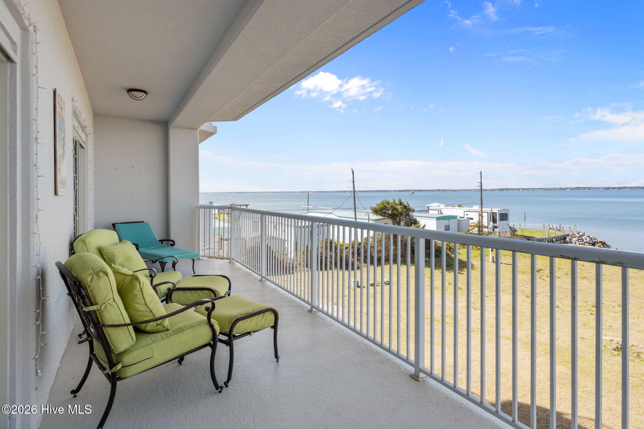 1550 Salter Path Road, Unit 102 Indian Beach, NC 28512 - Photo 15 of 88 Back Balcony with Sound Views