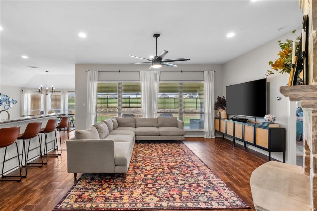 7224 Prestwick Terrace Benbrook, TX 76126 - Photo 13 of 39 a living room with furniture and a flat screen tv