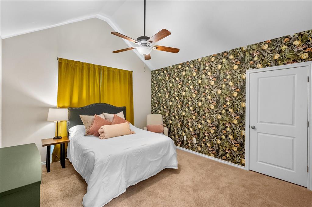 7224 Prestwick Terrace Benbrook, TX 76126 - Photo 31 of 39 a bedroom with a bed and a painting on the wall