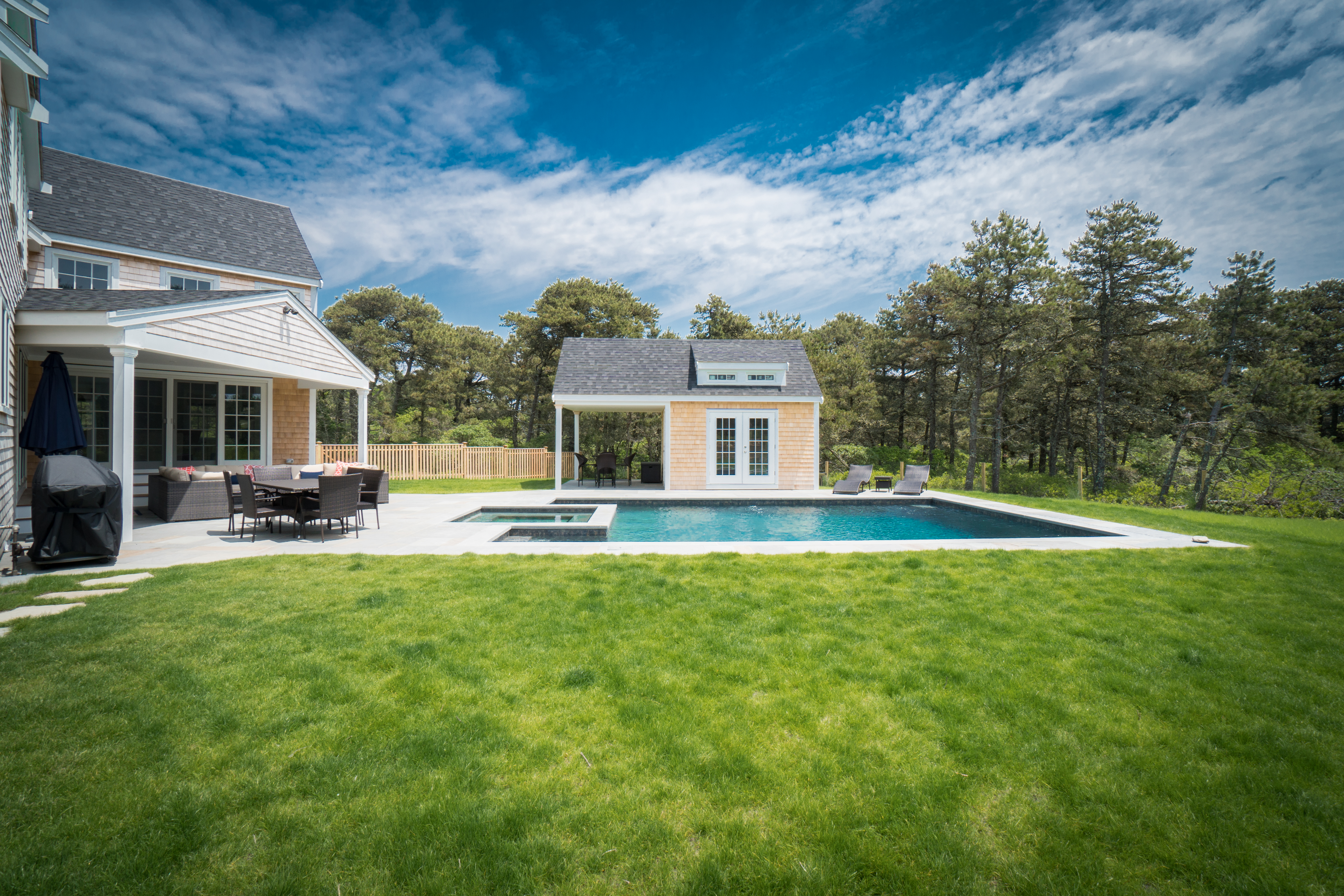 50 Lovers Lane Nantucket, MA 02554 - Photo 33 of 34 a view of house with swimming pool outdoor seating