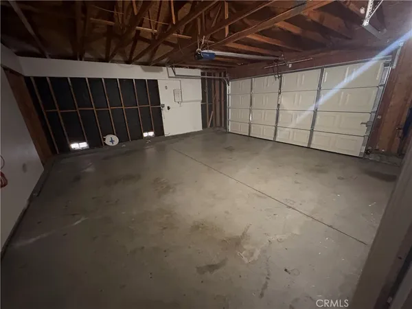 a view of a garage
