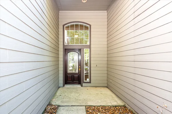 a view of front door of a house