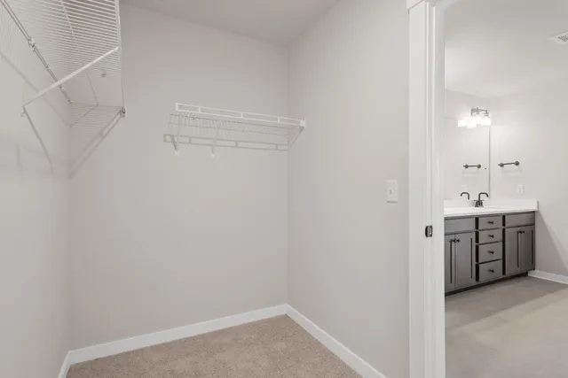 a view of a walk in closet