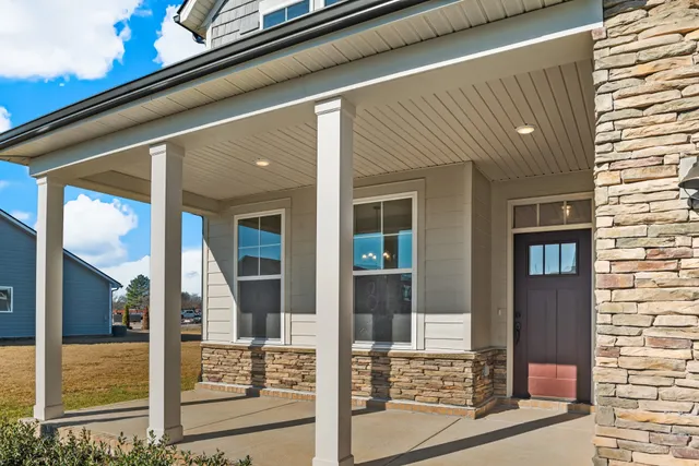 a view of a door of the house