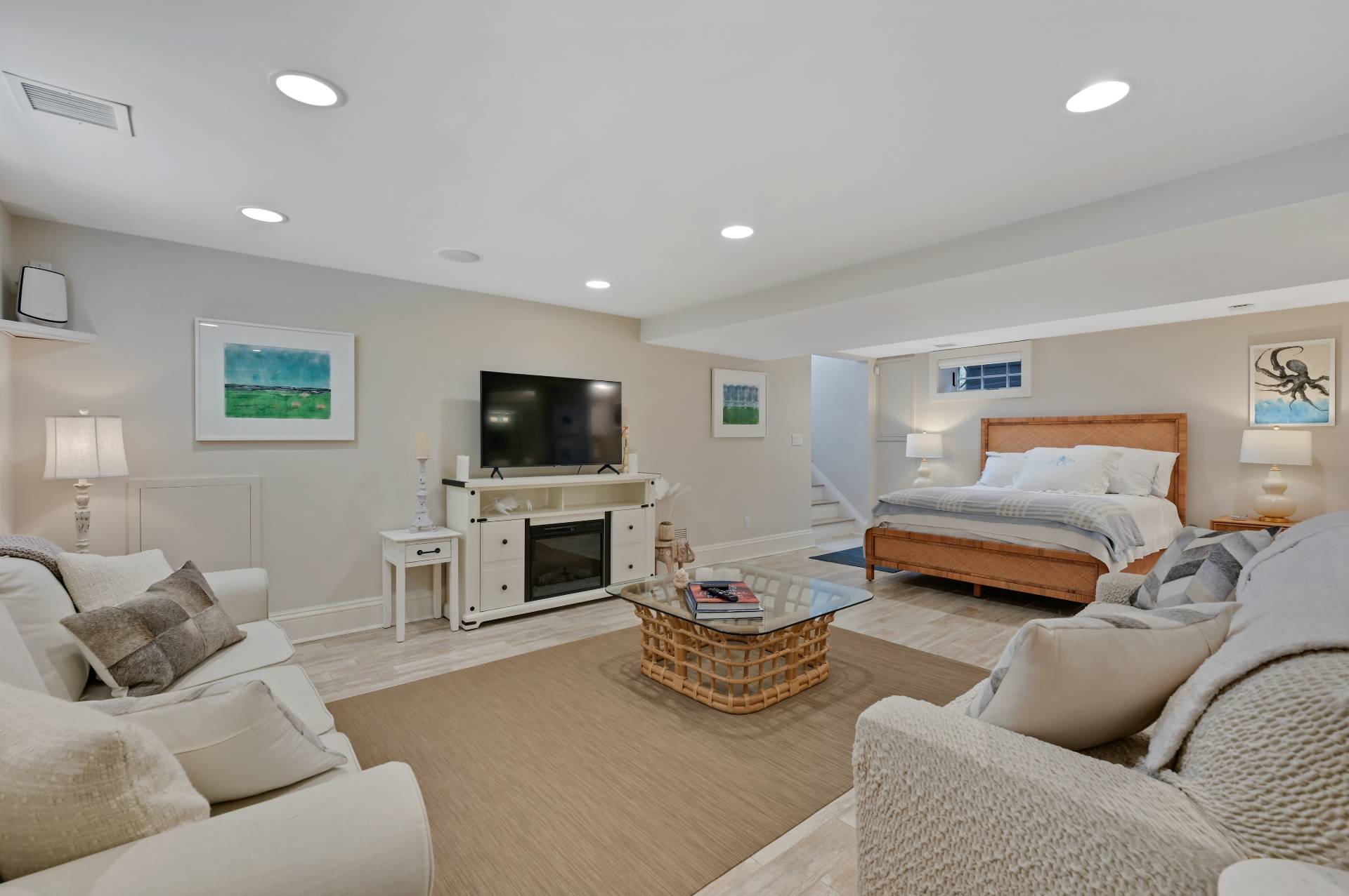 5 Ridge Drive Sag Harbor, NY 11963 - Photo 14 of 27 a living room with furniture and a flat screen tv