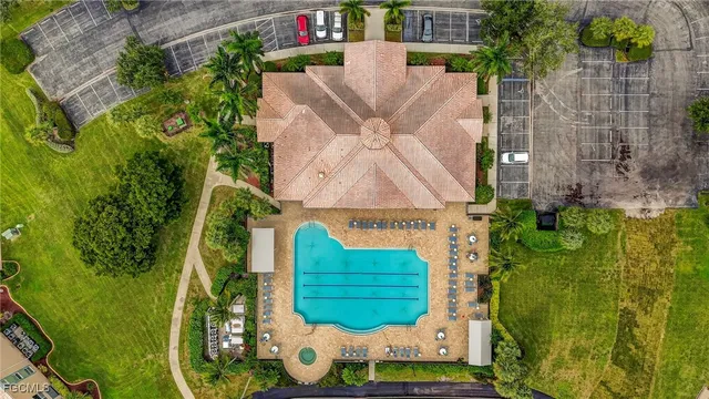 a bird view of a house