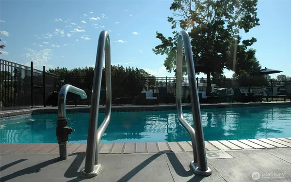 a view of a terrace with furniture