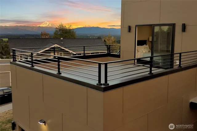 a view of a street with an outdoor space