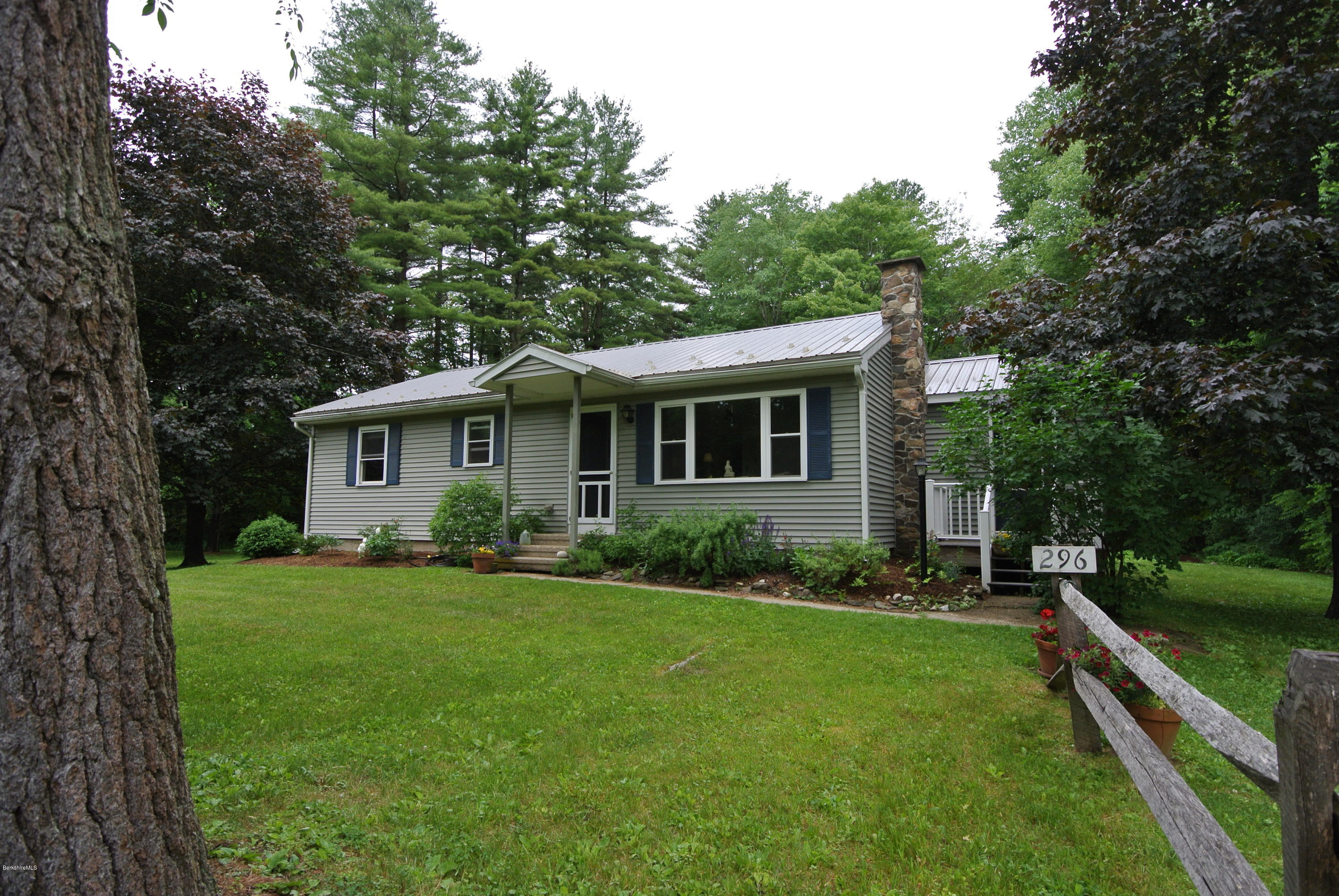296 Salisbury Road Sheffield, MA 01257 - Photo 1 of 20 a view of a house with a yard and potted plants