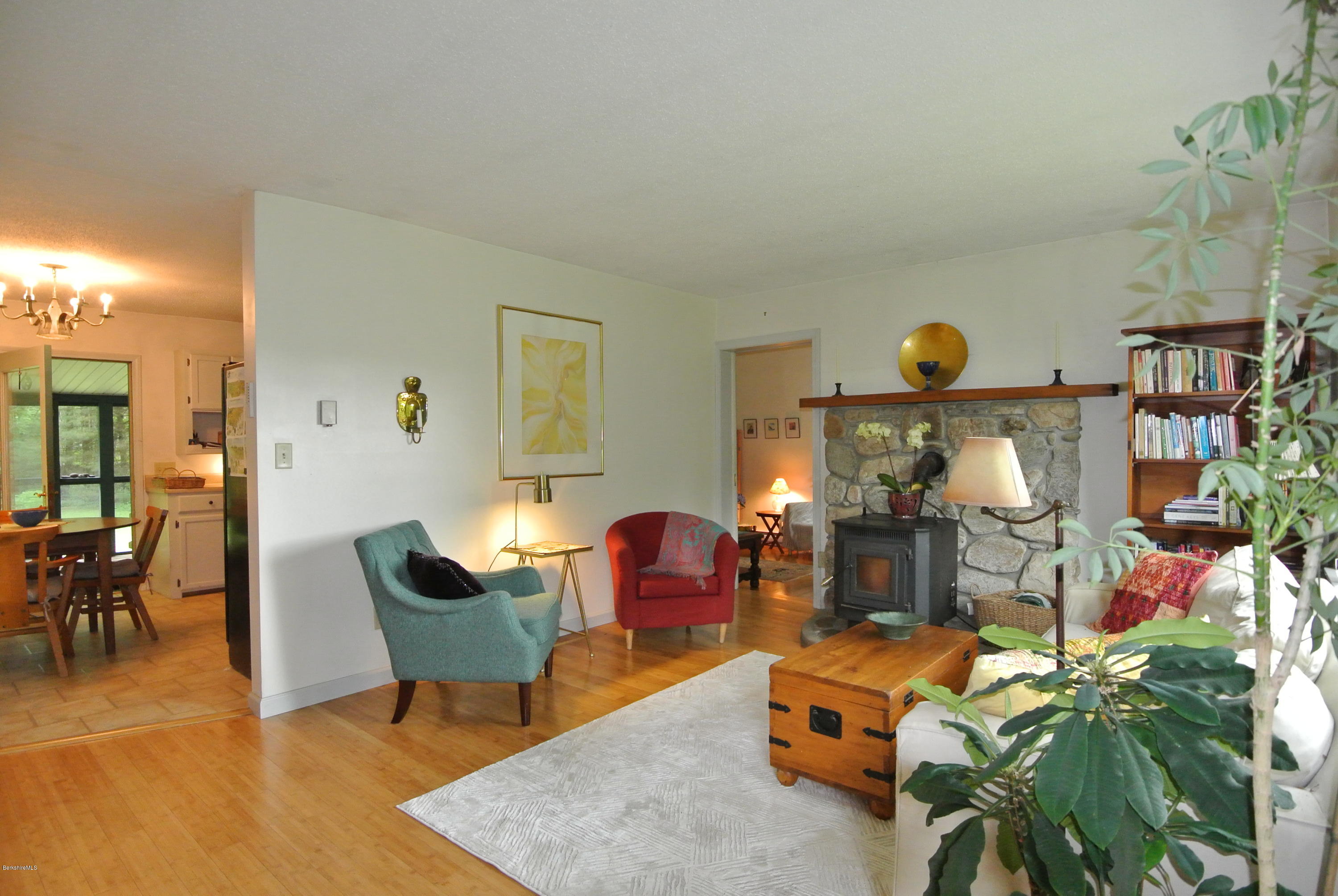 296 Salisbury Road Sheffield, MA 01257 - Photo 2 of 20 a living room with furniture and a fireplace
