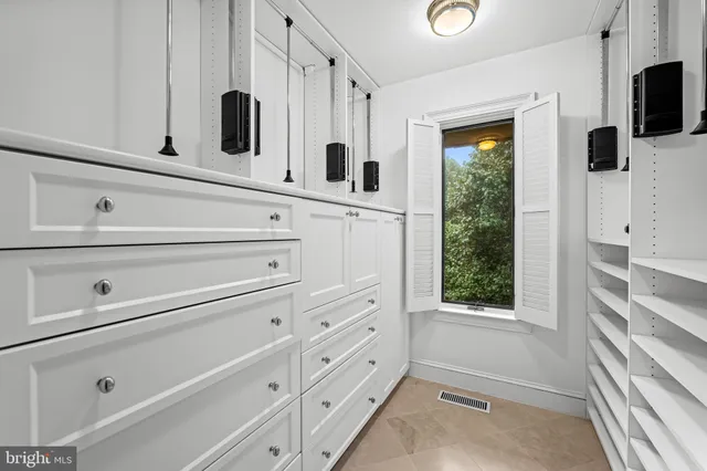 a view of a balcony with wooden floor