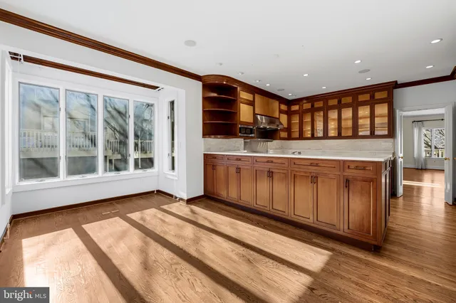 a living room with a large window
