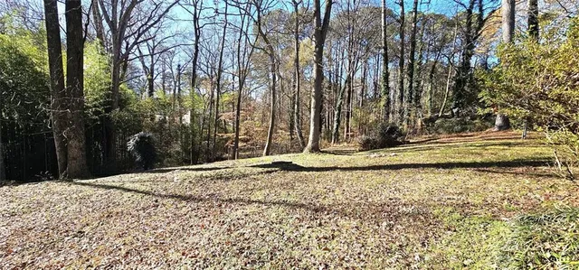 a view of a backyard of a house