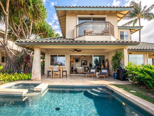 a view of a balcony with lake view